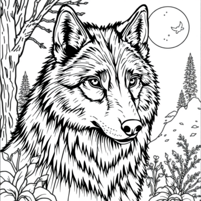 Wolf Coloring Book