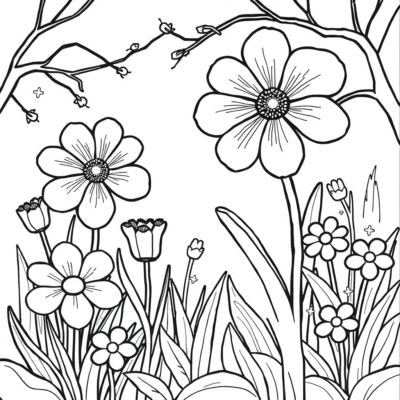 Springtime Coloring Fun