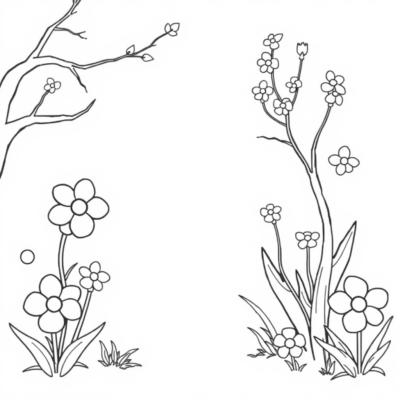 Springtime Fun: Kids’ Garden Coloring Book