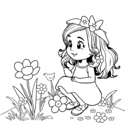 Spring Coloring Book: Spring Coloring Pages for Kids