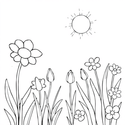 Blooming Spring Kids Coloring Fun