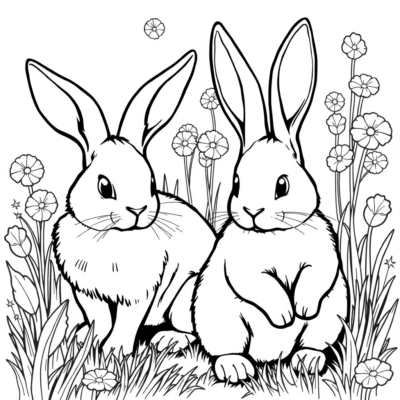 Bunnies Coloring Pages