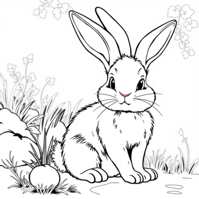Coloring Book: Bunny Coloring Book for Kids
