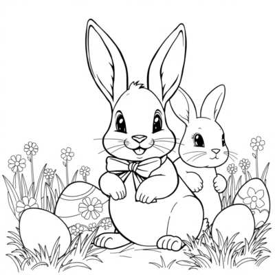 Easter Bunny Coloring Page