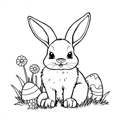 Easter Bunny Springtime Coloring Adventure