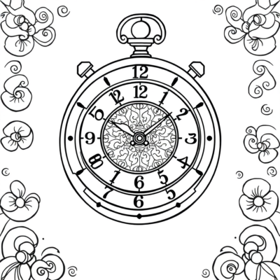Clock Coloring Book