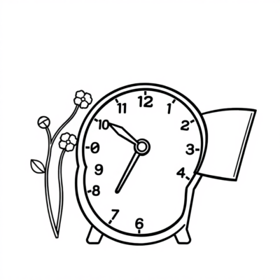 Coloring Book: Clocks Coloring Pages for Kids