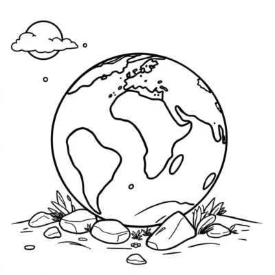 Coloring Book: Earth Coloring Book for Children