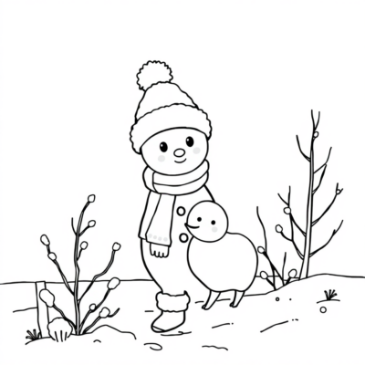 Winter Coloring Book: A Coloring Book for Kids