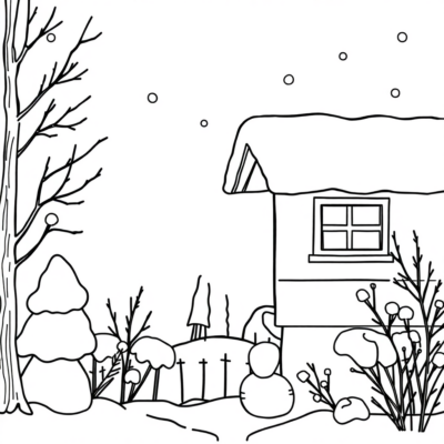 Snowy Fun: Printable Winter Coloring Pages for Kids