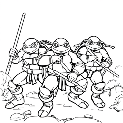 Heroes in Bandanas: Turtle Adventure Coloring Book