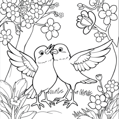 Coloring Book: Springtime Wonders Coloring Book for Kids