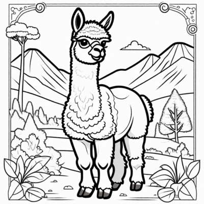 Alpaca Coloring Book
