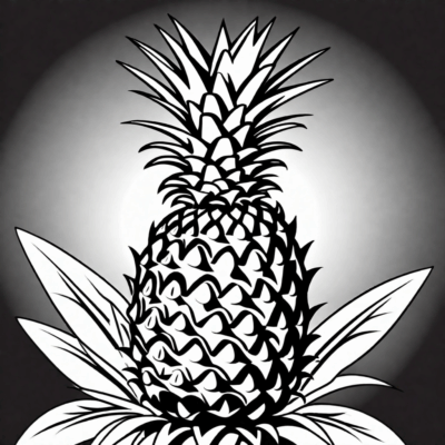 pineapple coloring page