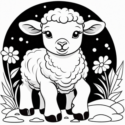 lamb coloring book