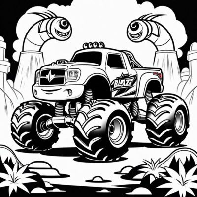 Blaze & Monster Trucks: Fun Coloring Adventures