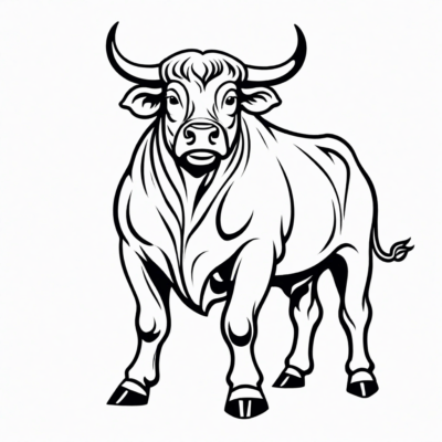 Bull Coloring Book
