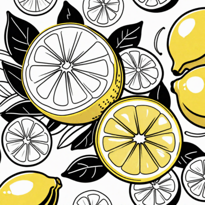lemon coloring page