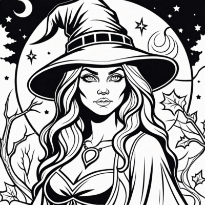 Witch Coloring Book