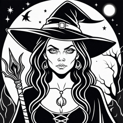 Little Witchy Fun: Kids’ Coloring Adventure