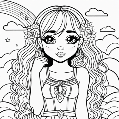 free Rainbow High coloring pages