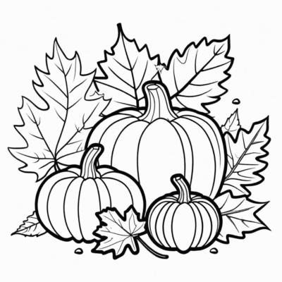 Autumn Treasures Coloring Pages