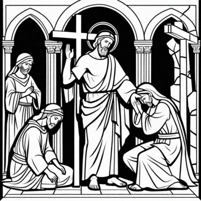 Stations of the Cross Coloring Book