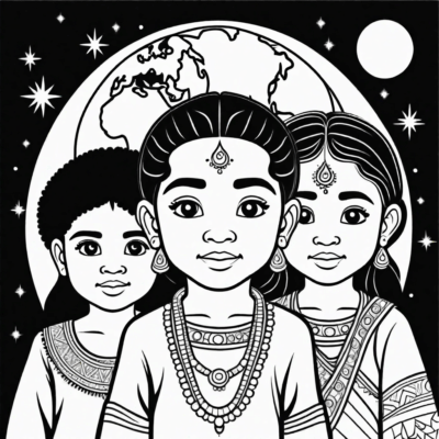 Kids Around the Globe Coloring Book