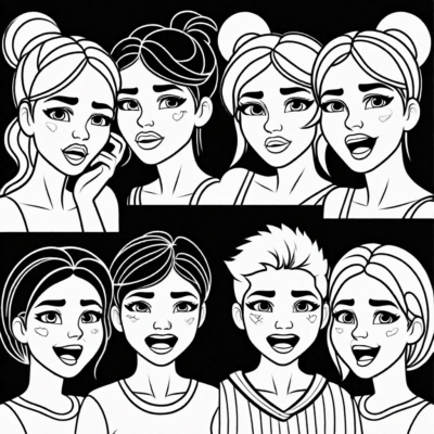 Emotions Coloring Book