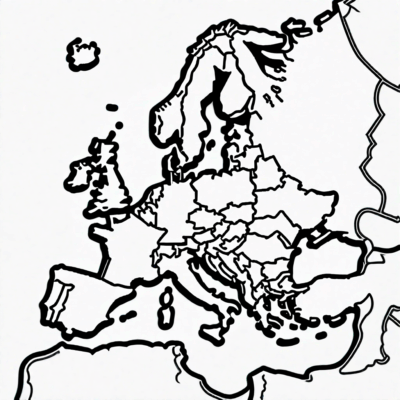 Europe Coloring Book