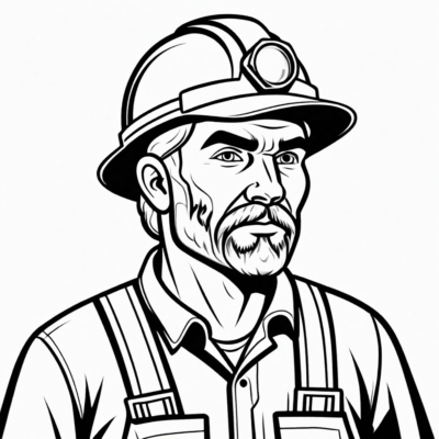 miner coloring book