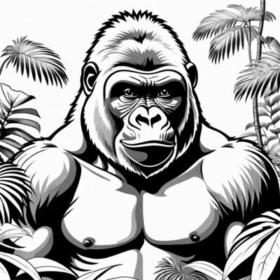Gorilla Coloring Page