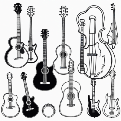 instrument coloring pages
