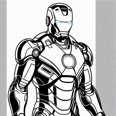 Iron Man Coloring Page to Print