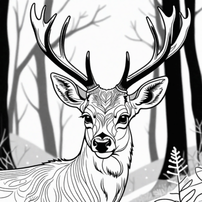 deer coloring book