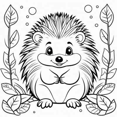 Hedgehog Coloring Page to Print