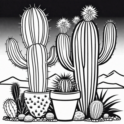 cactus coloring book