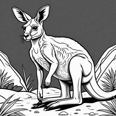Kangaroo Coloring Book
