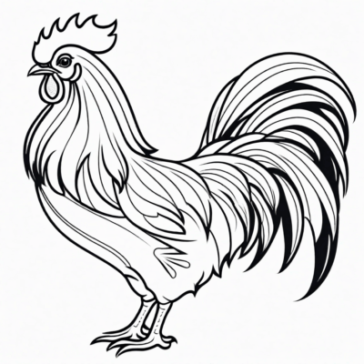 Rooster Coloring Book