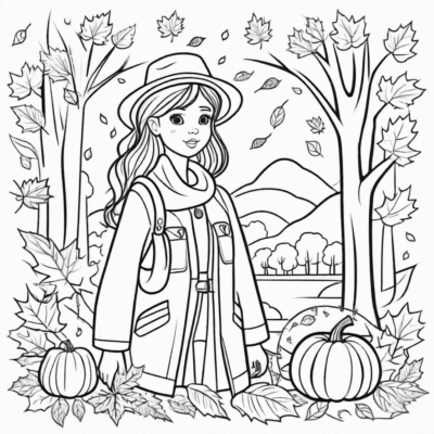 Printable Autumn Coloring Page