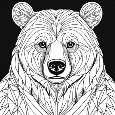 Printable Coloring Page Bear
