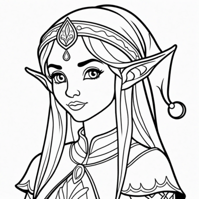 Elf Coloring Book