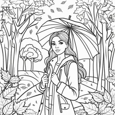 Autumn Coloring Page to Print