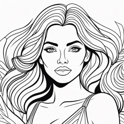 coloring book woman