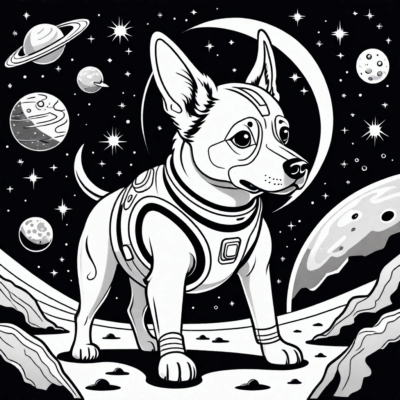 Cosmic Puppy Coloring Book