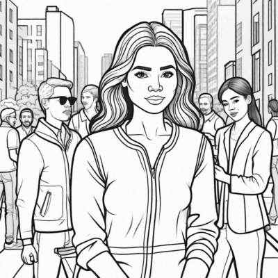 People Coloring Book