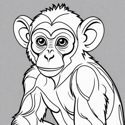 Monkey Coloring Page