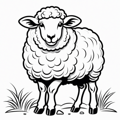 Coloring Book Sheep