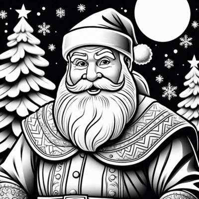 Christmas Coloring Book Santa