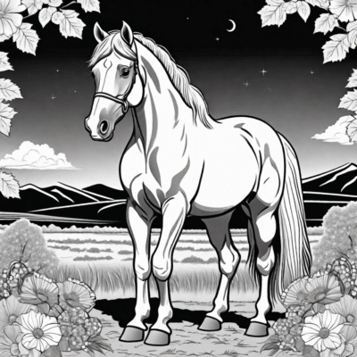 Horse Coloring Book